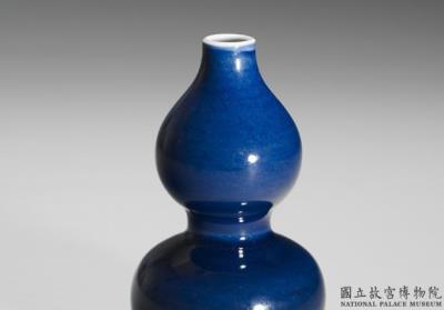 图片[2]-Gourd-shaped vase with cobalt blue glaze, Ming dynasty, Xuande reign (1426-1435)-China Archive